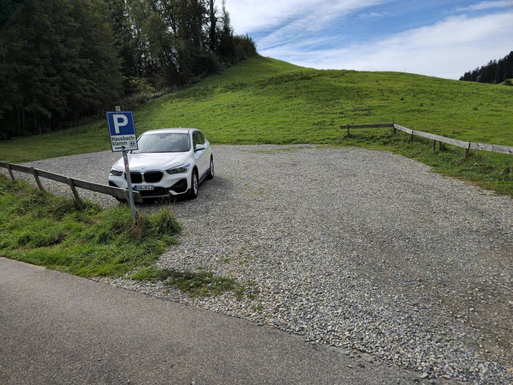 Parkplatz an der Hausbachklamm